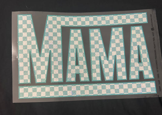 Mama Teal Checkered