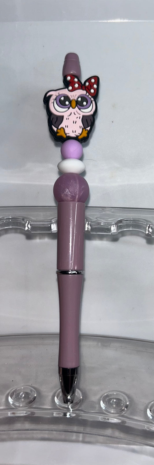Purple Owl Rose Pen