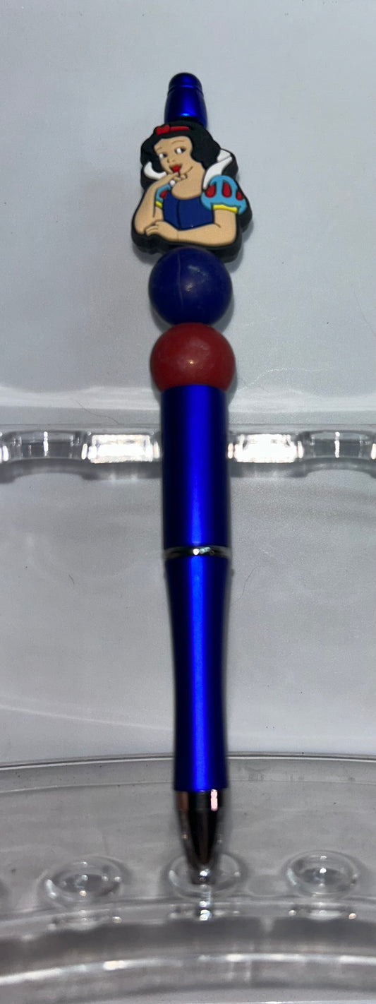 Snow White Blue Pen