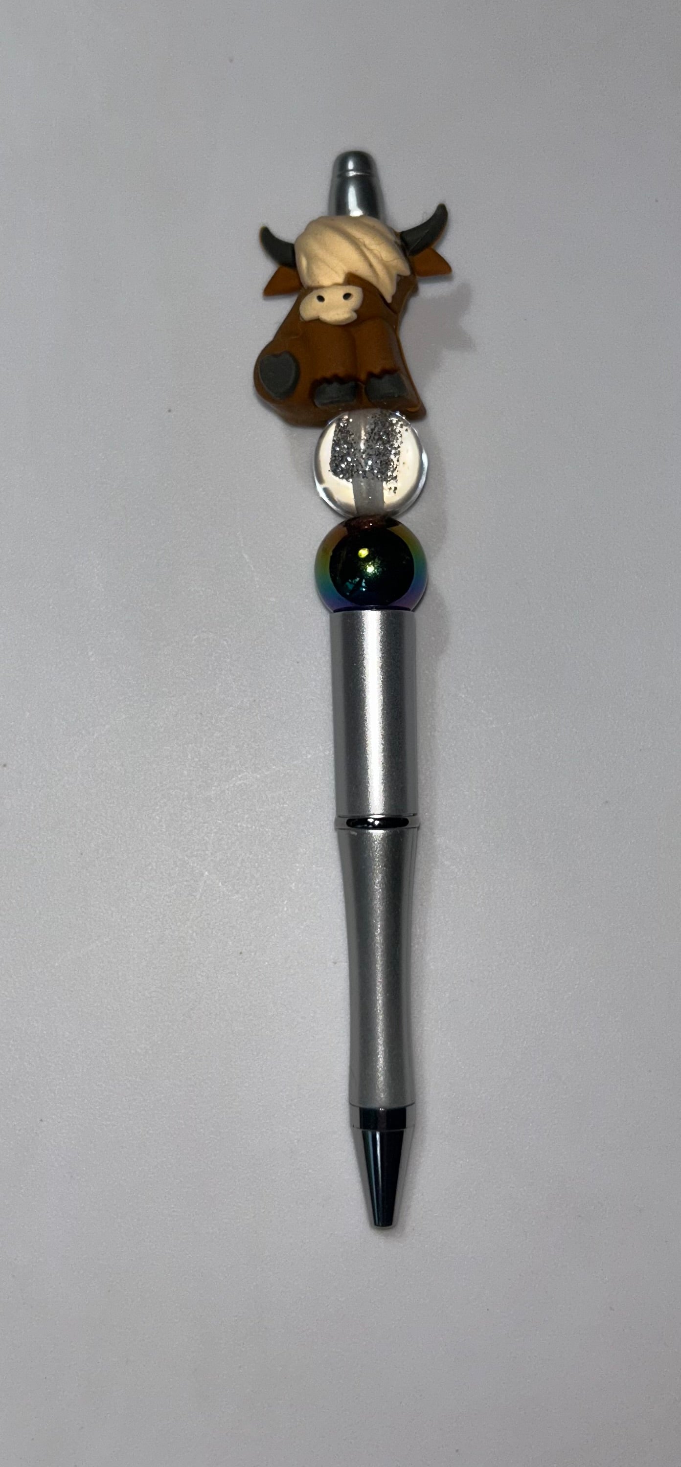 HIghland Cow Silver Pen