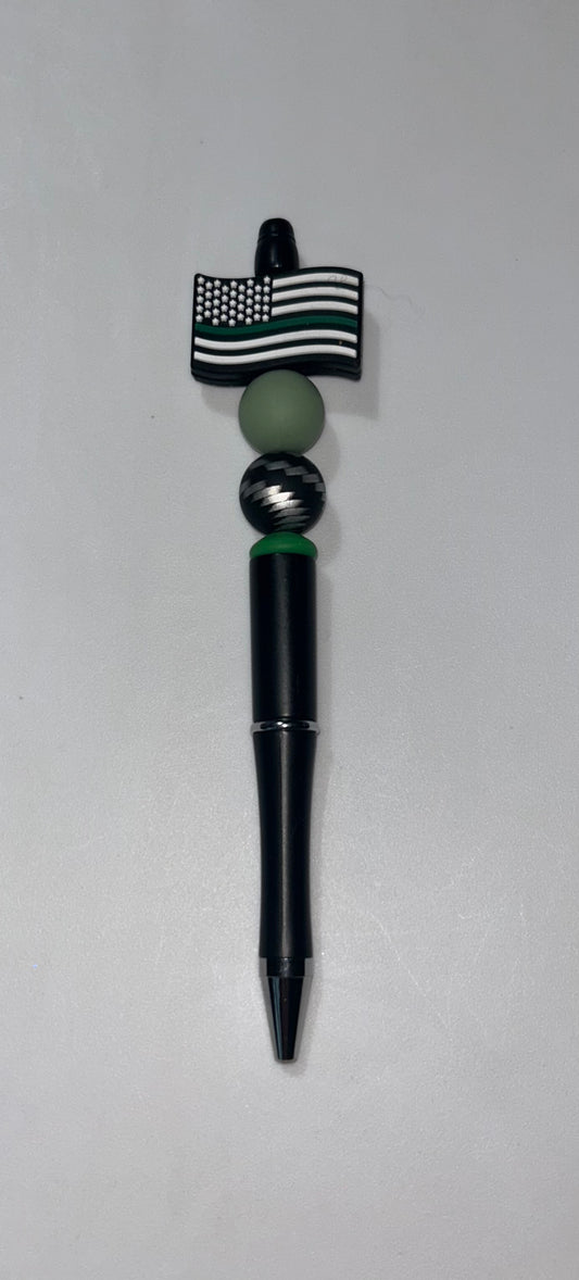 Green Line Flag Green Pen
