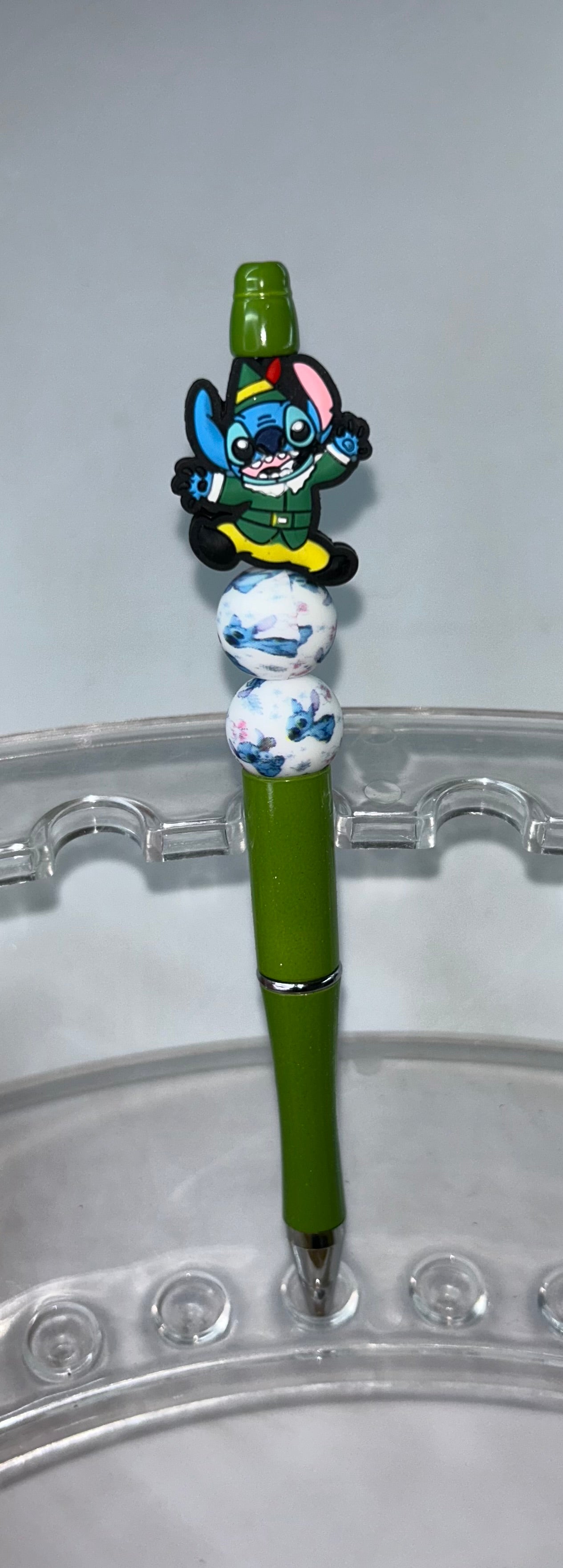 Stitch Christmas Green Pen