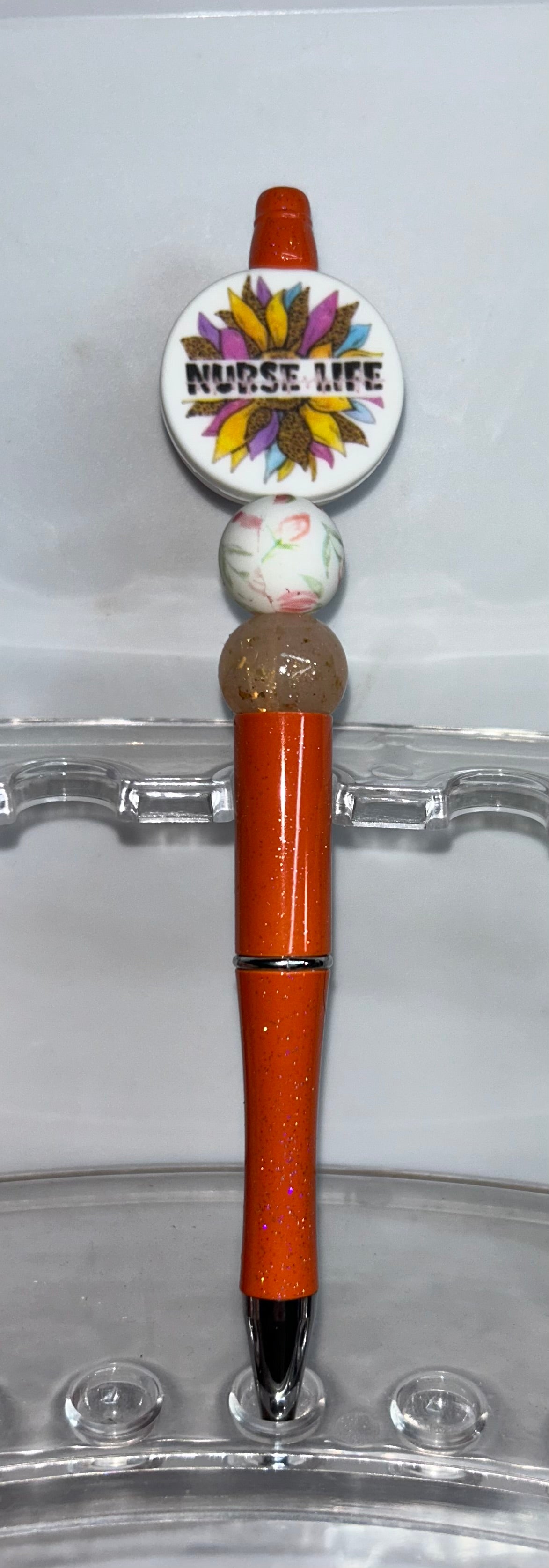 Nurse Life Round Orange Pen