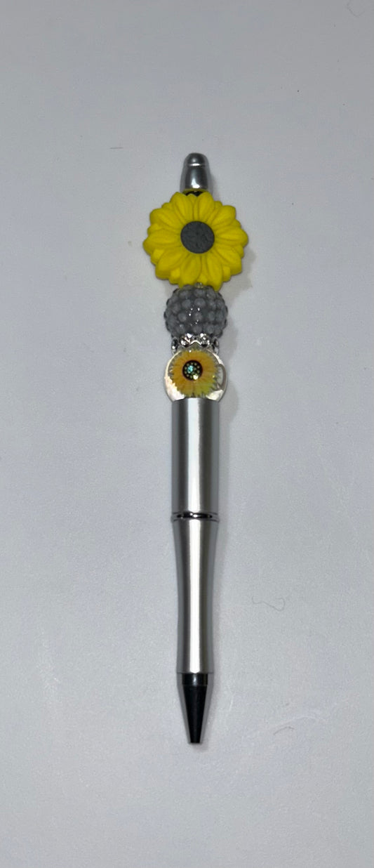 Sunflower Silver Pen