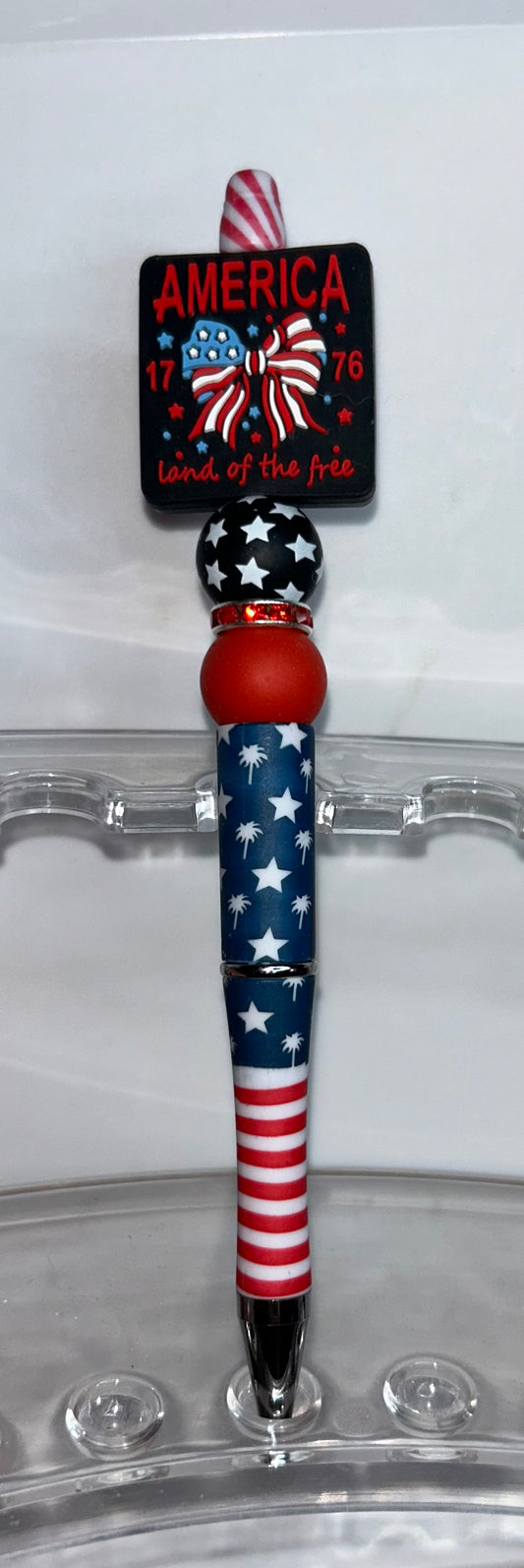 American Land of The Free Square Patriotic Pen