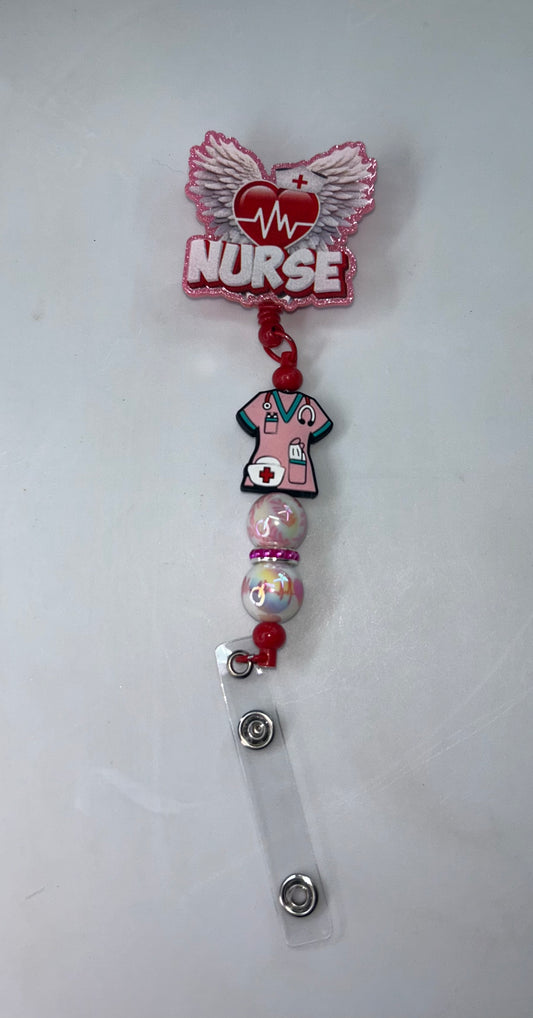 Nurse Wings Badge Reel