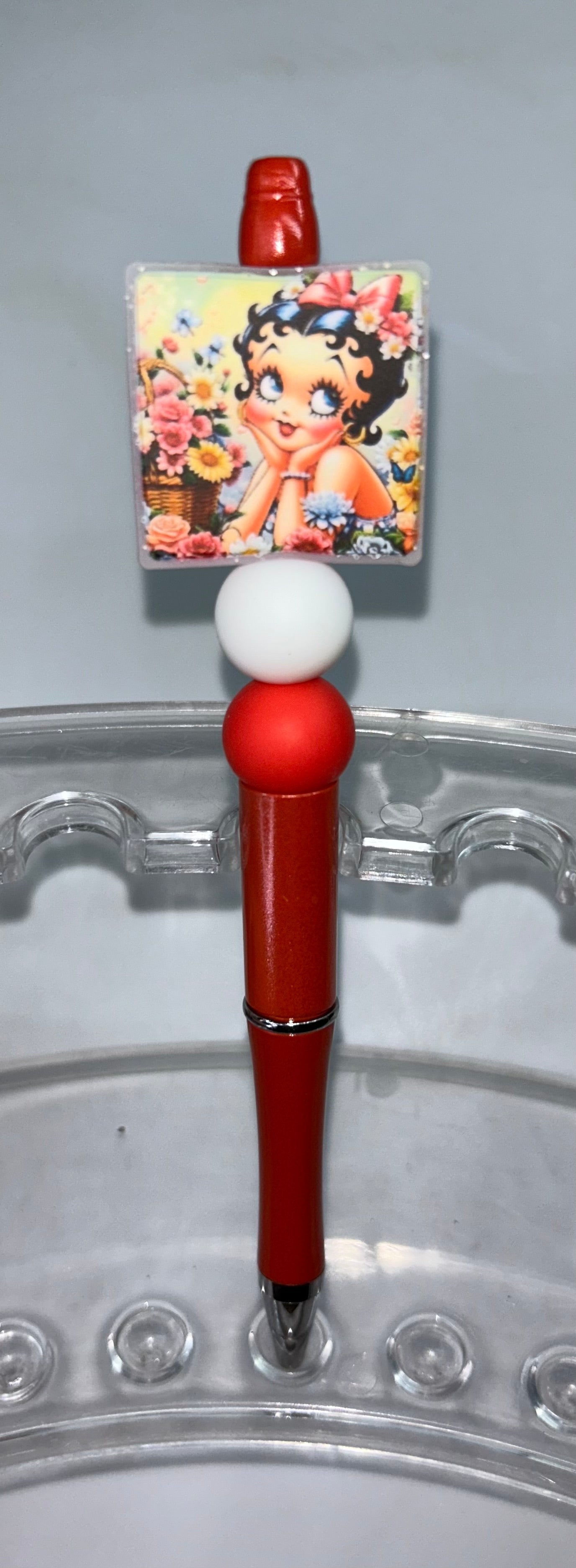 Betty Boop Square Red Pen