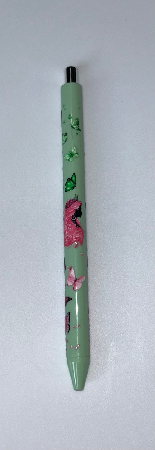 Fairies Wrapped Green Pen