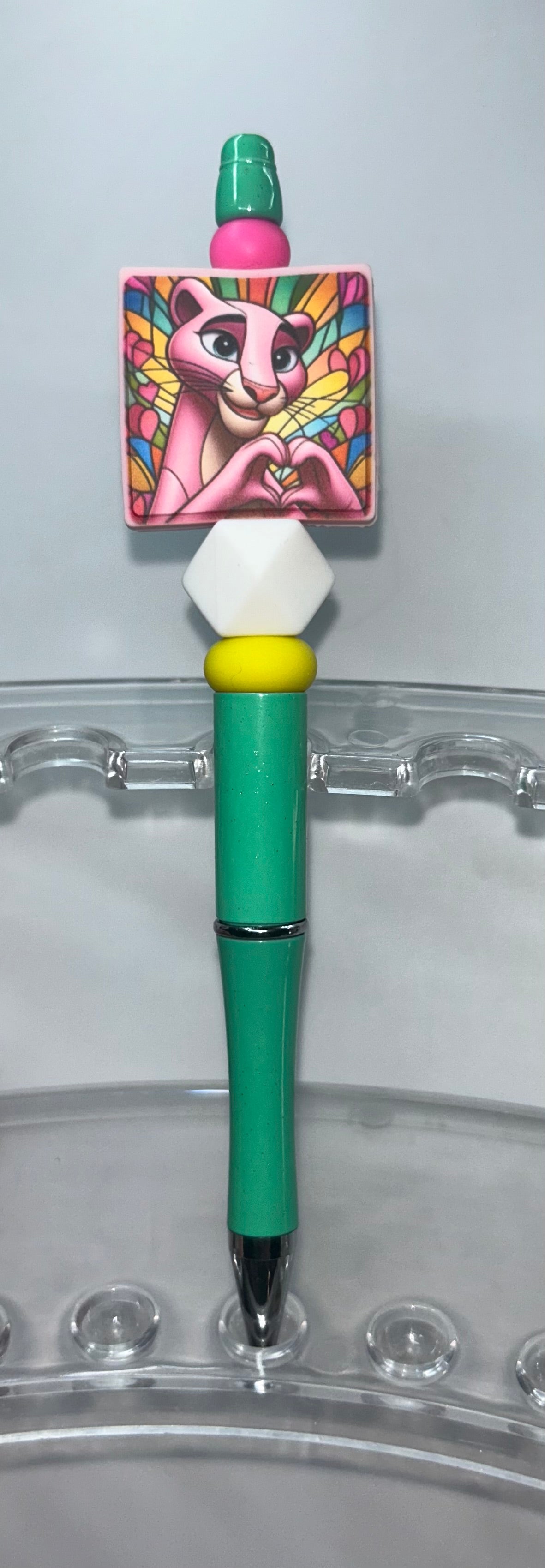 Pink Panther Green Pen