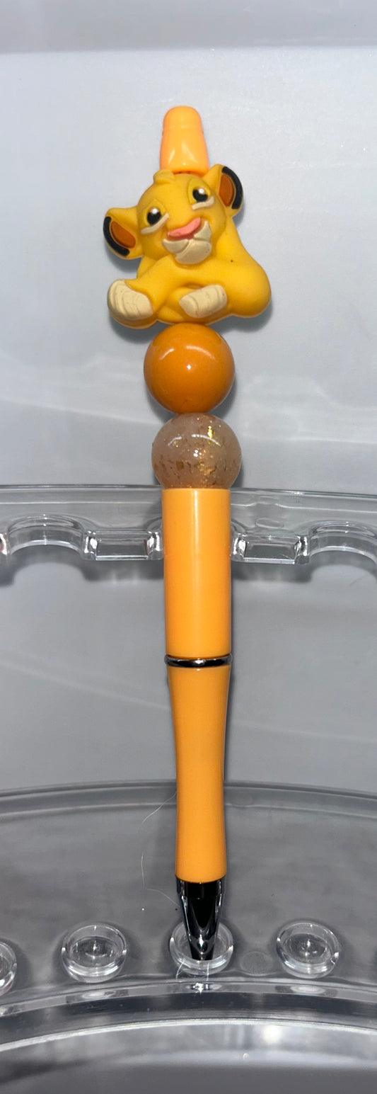Simba Head Orange Pen