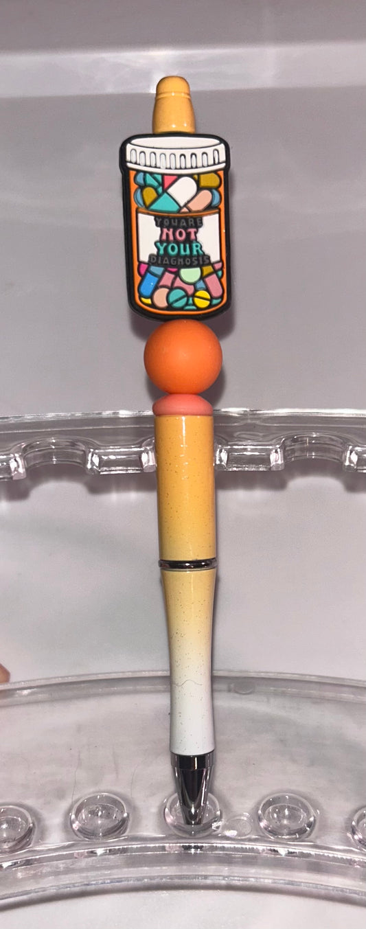 You are Not Your Diagnosis Orange Ombre Pen