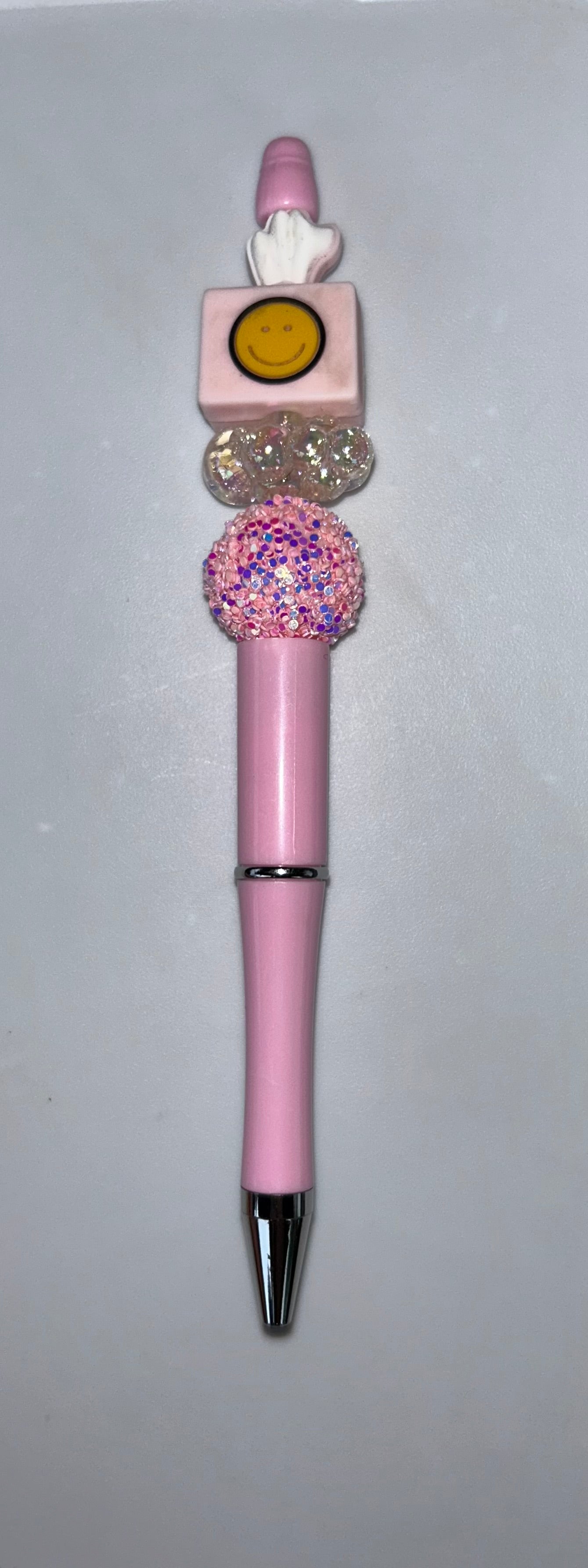 Smilie Face Box Pink Pen