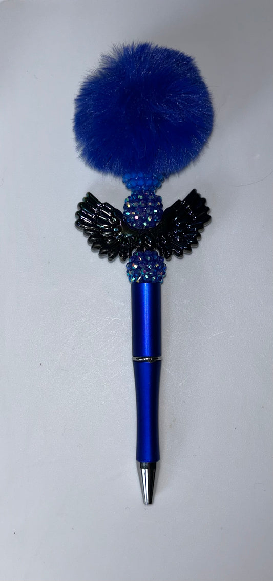 Blue Wings Pompom Pen