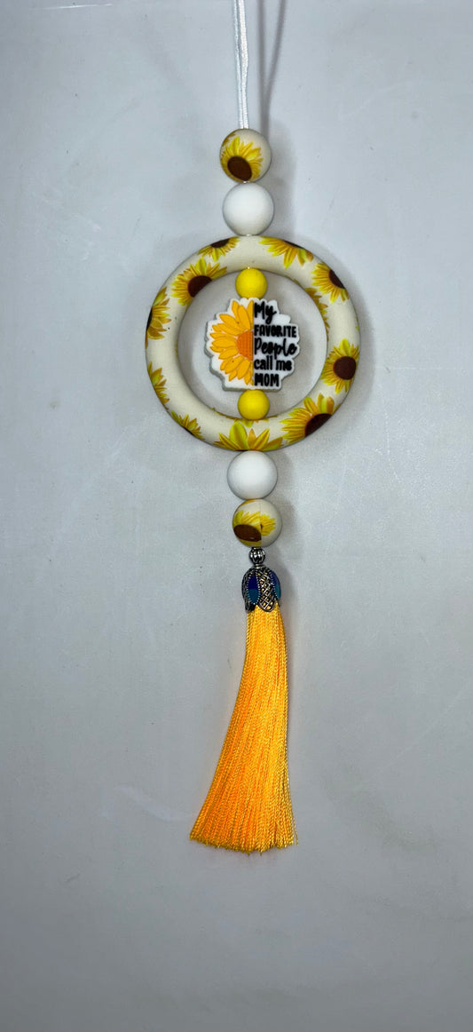 Favorite People Sunflower Car Charm