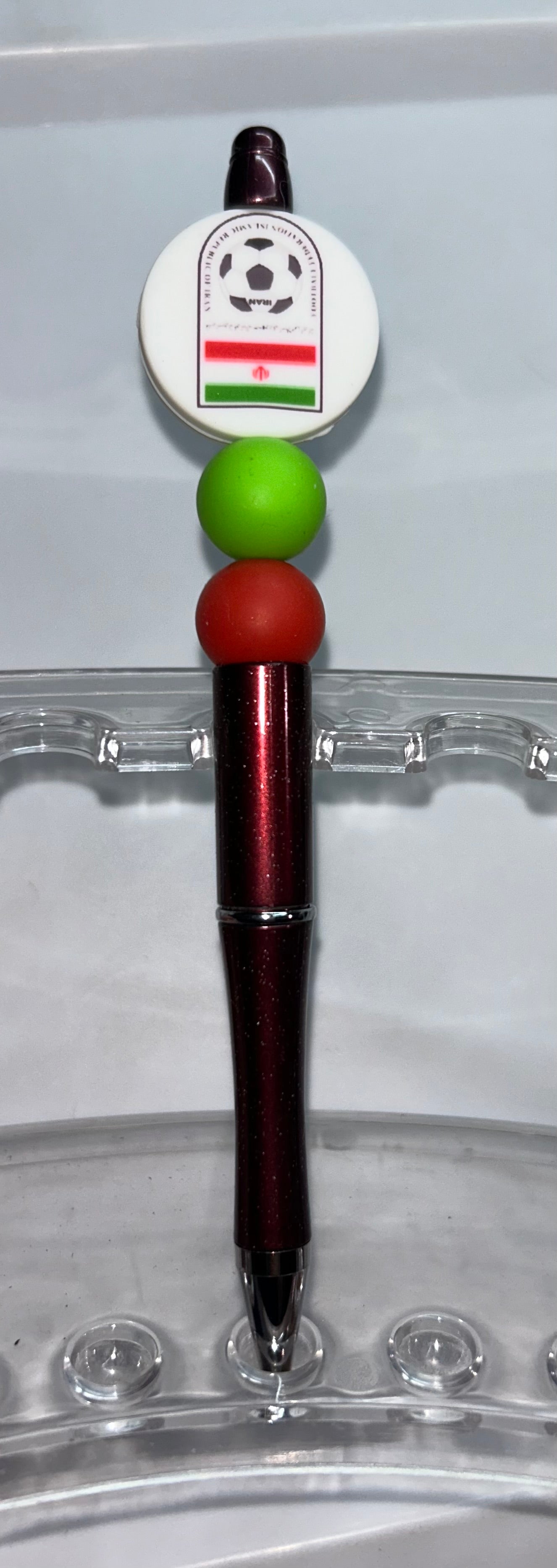 Iran National Soccer Round Burgandy Pen