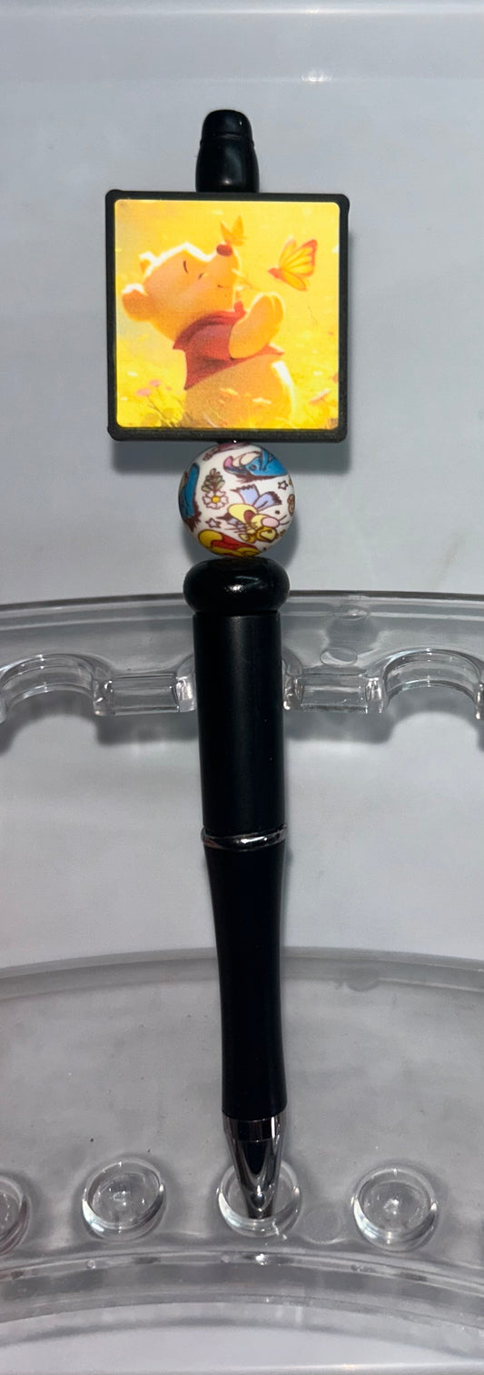 Pooh Square Black Pen