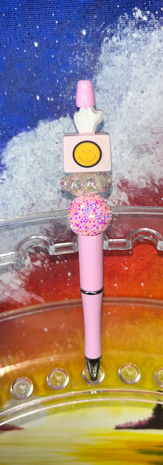 Tissue Smilie Box Light Pink Pen