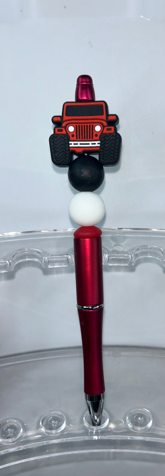 Red Jeep Red Pen
