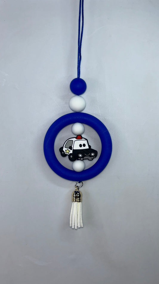Police Car Blue Car Charm