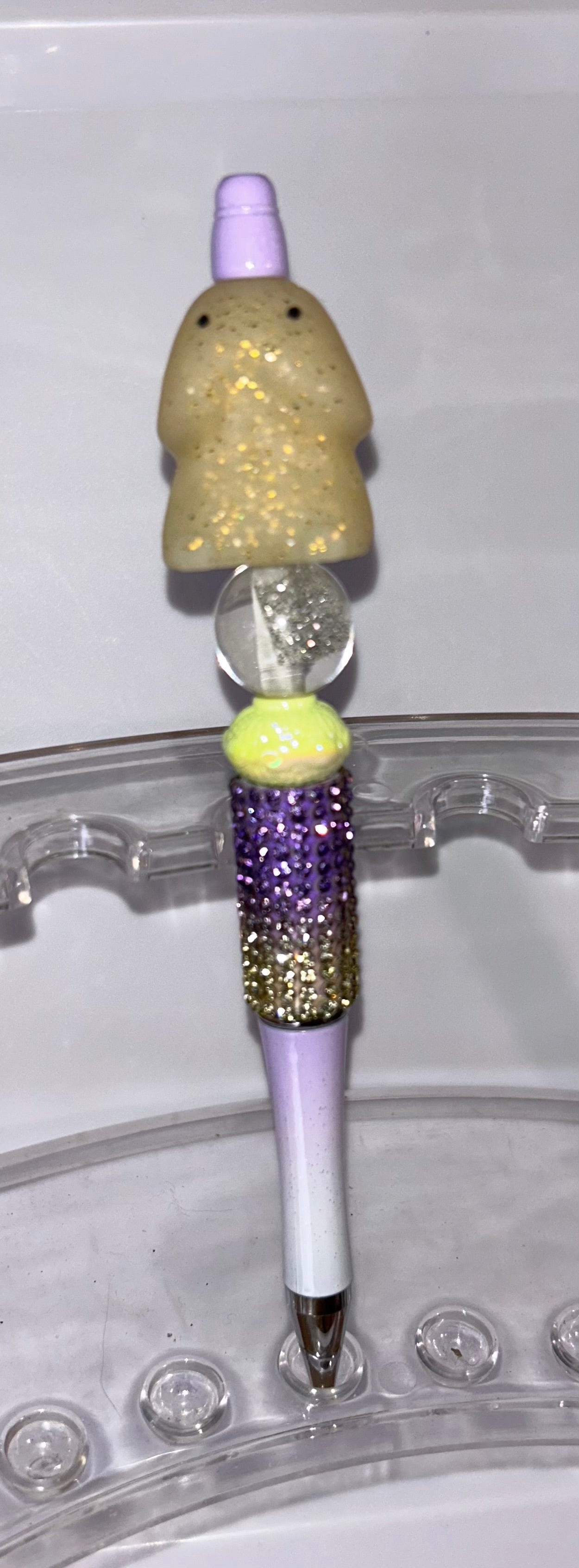 Beige Sparkle Purple Ombre' Pen
