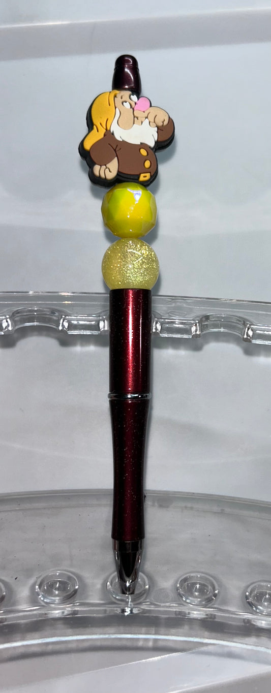 Sneezy Dwarf Burgandy Pen