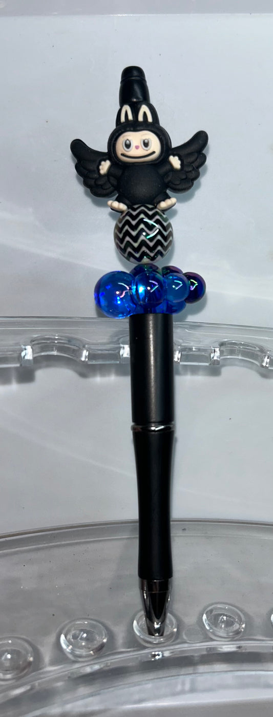 Black Labubu Bat Black Pen
