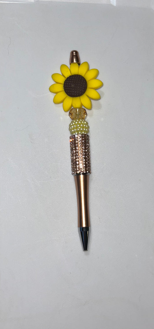 SunFlower Gold Bling Pen