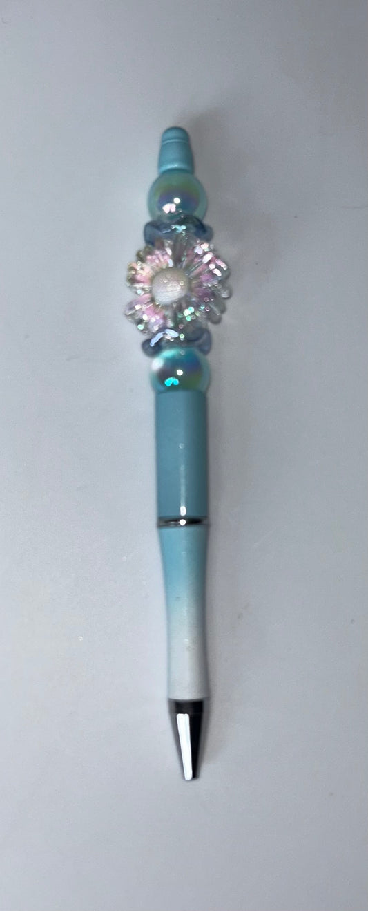 Clear Flower Blue Ombré Pen