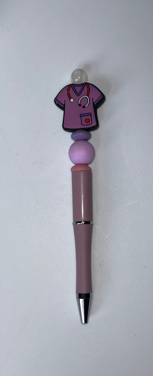 Purple Scrubs Rose Gold Pen