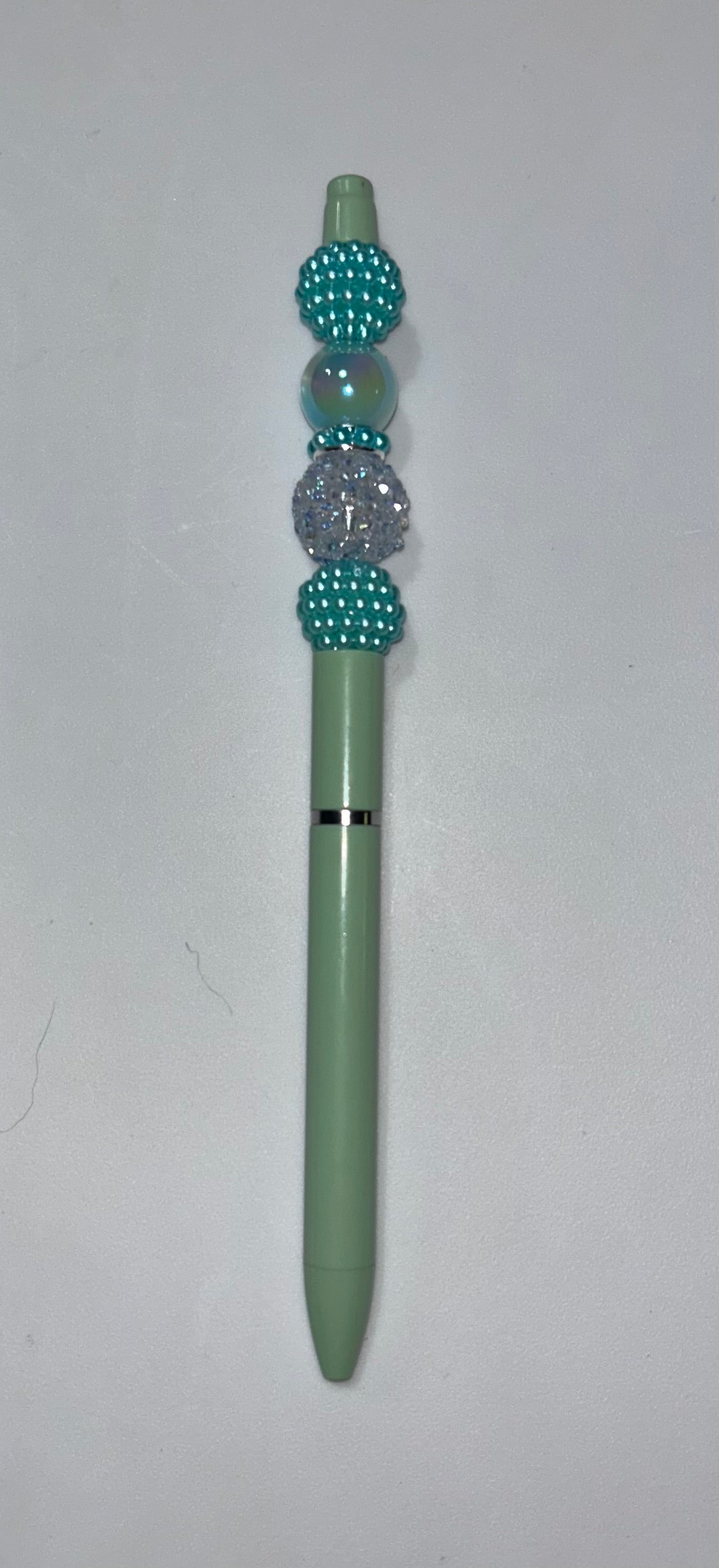 Beaded Bling Green Pen