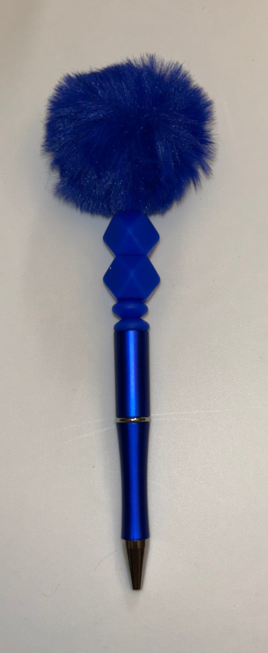 Blue PomPom Pen