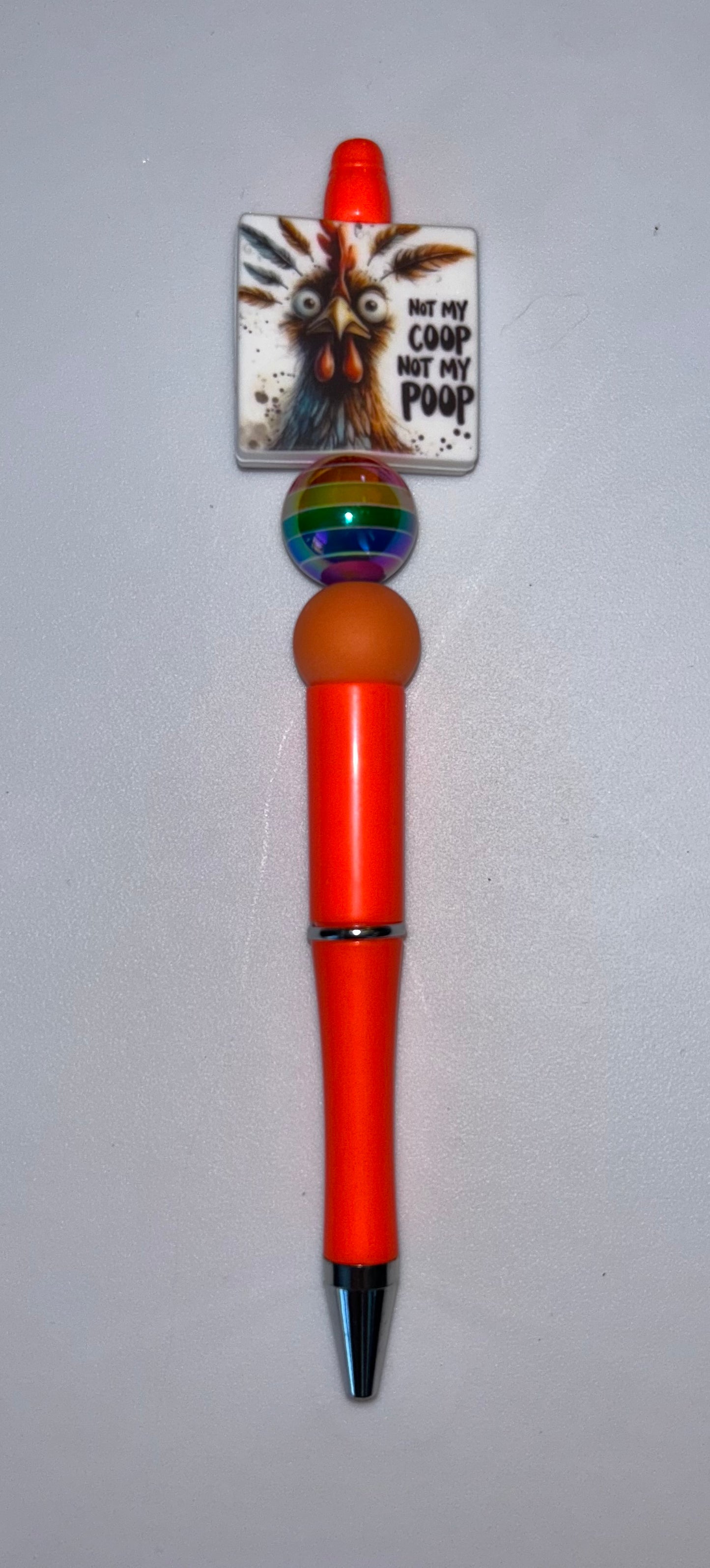 Not My Coop Not My Poop Orange Pen