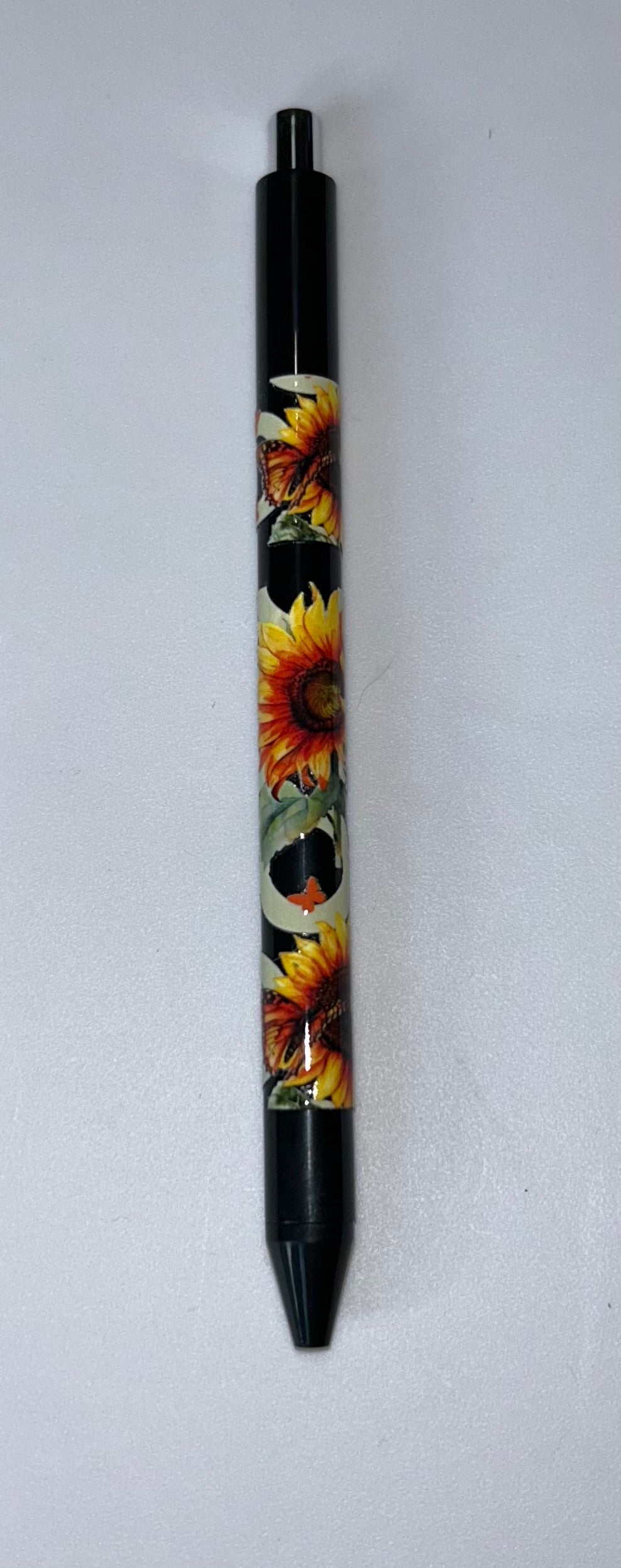 Sunflowers Wrapped Black Pen