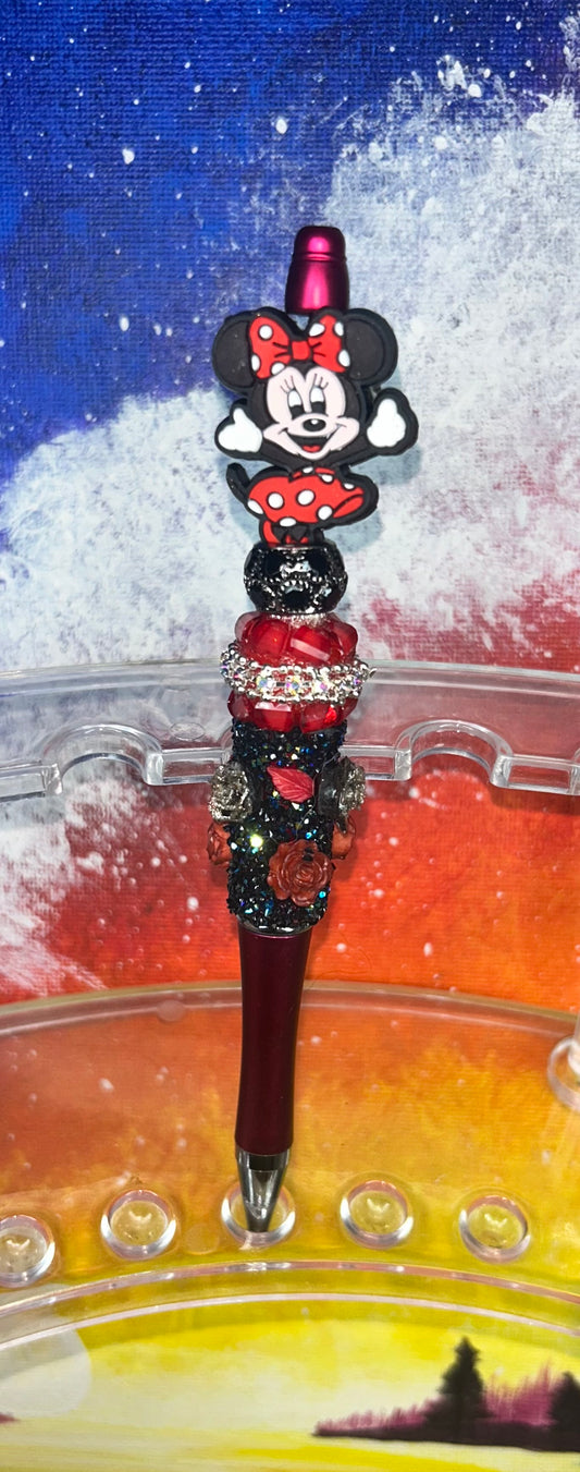 Minnie Roses Black Sugar Red Pen