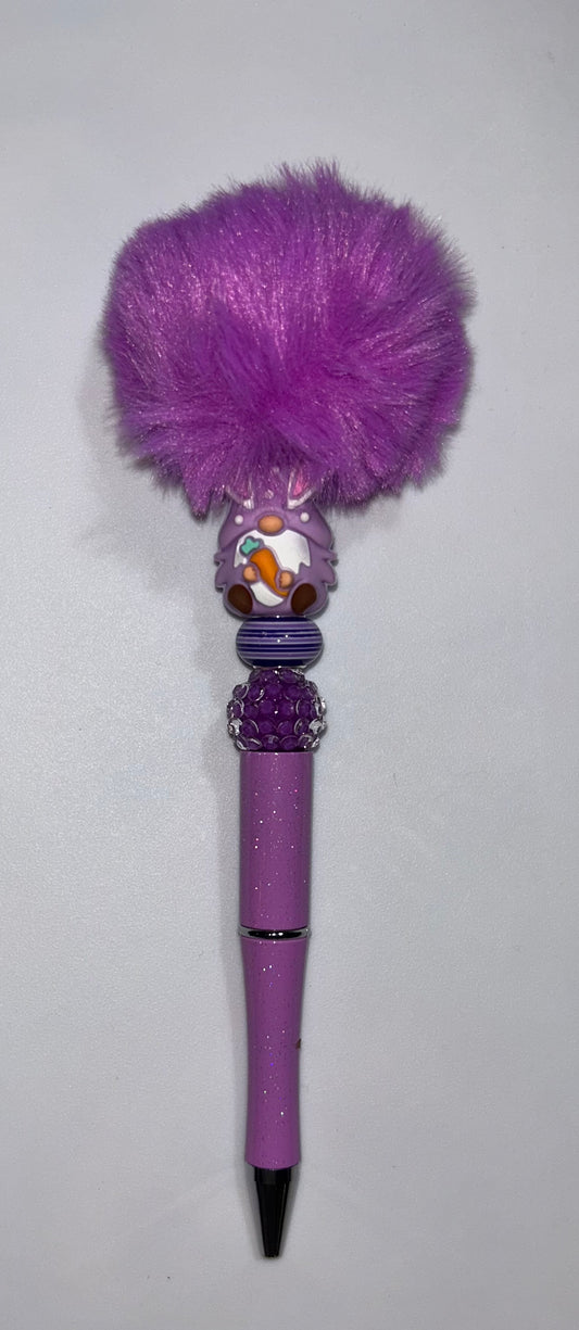 Easter Gnome Purple Pompom