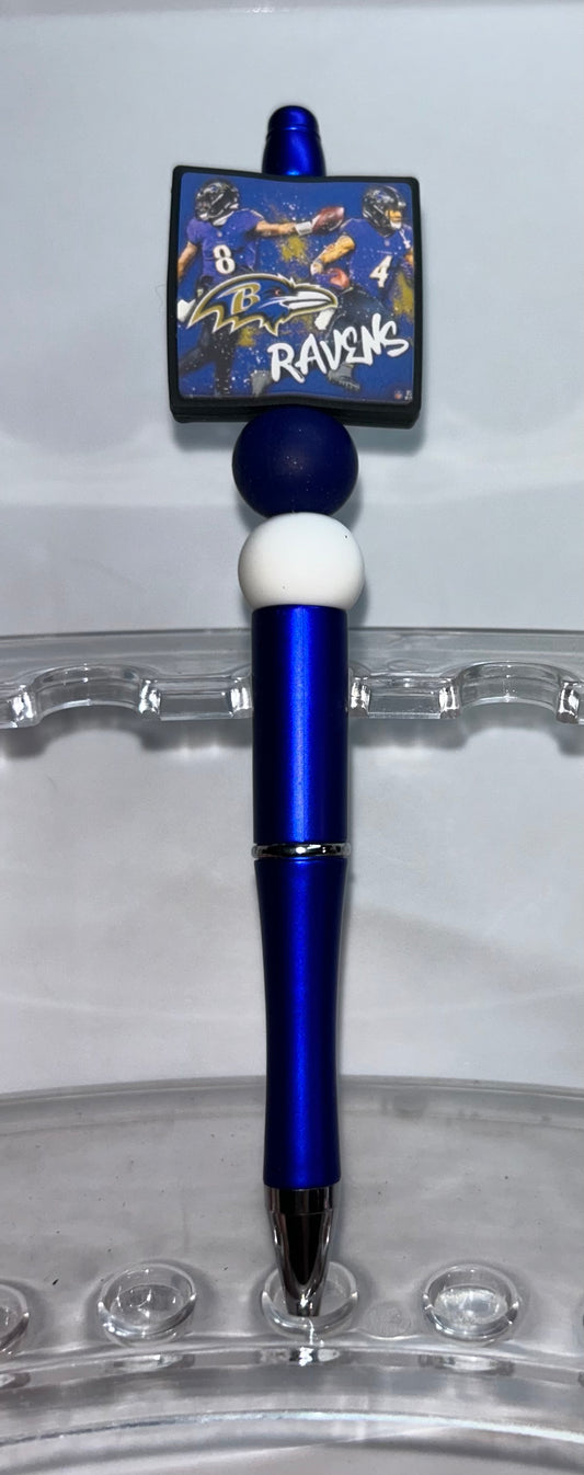 Ravens Square Blue Pen