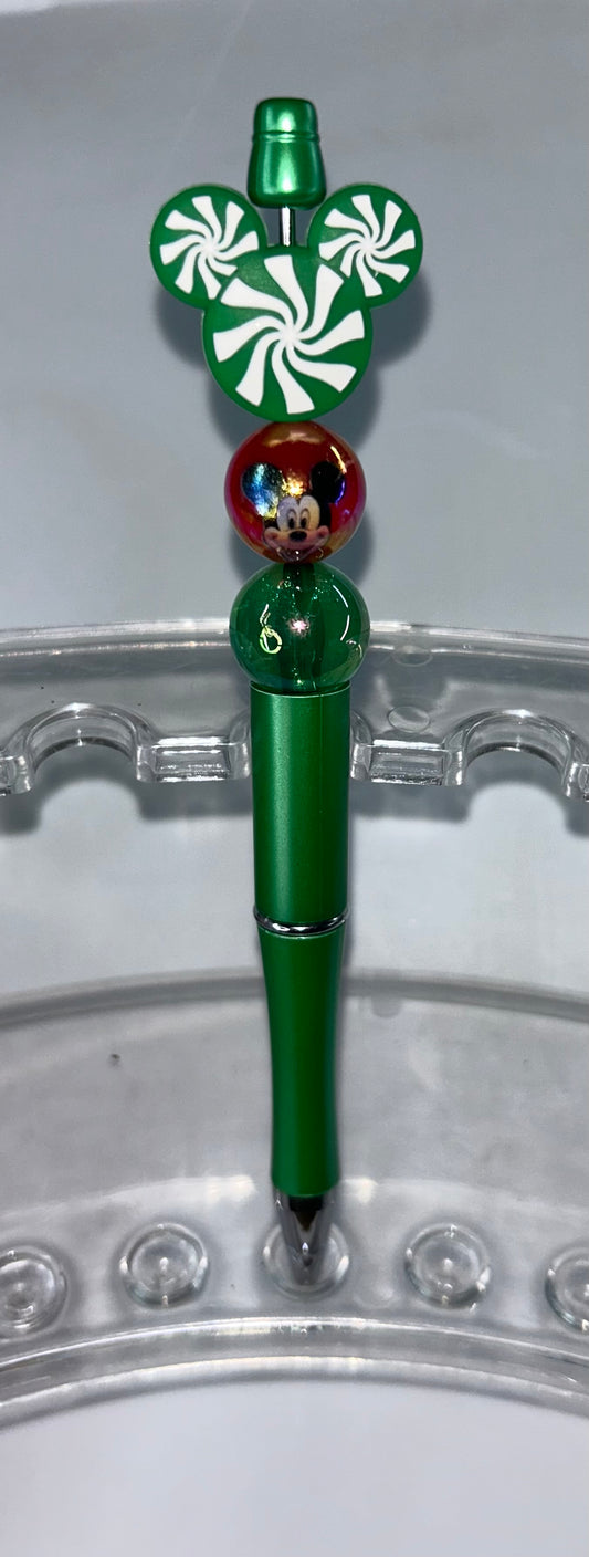 Green Mickey Head Green Pen
