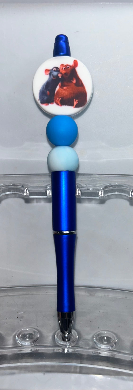 Ratatouille Round Blue Pen