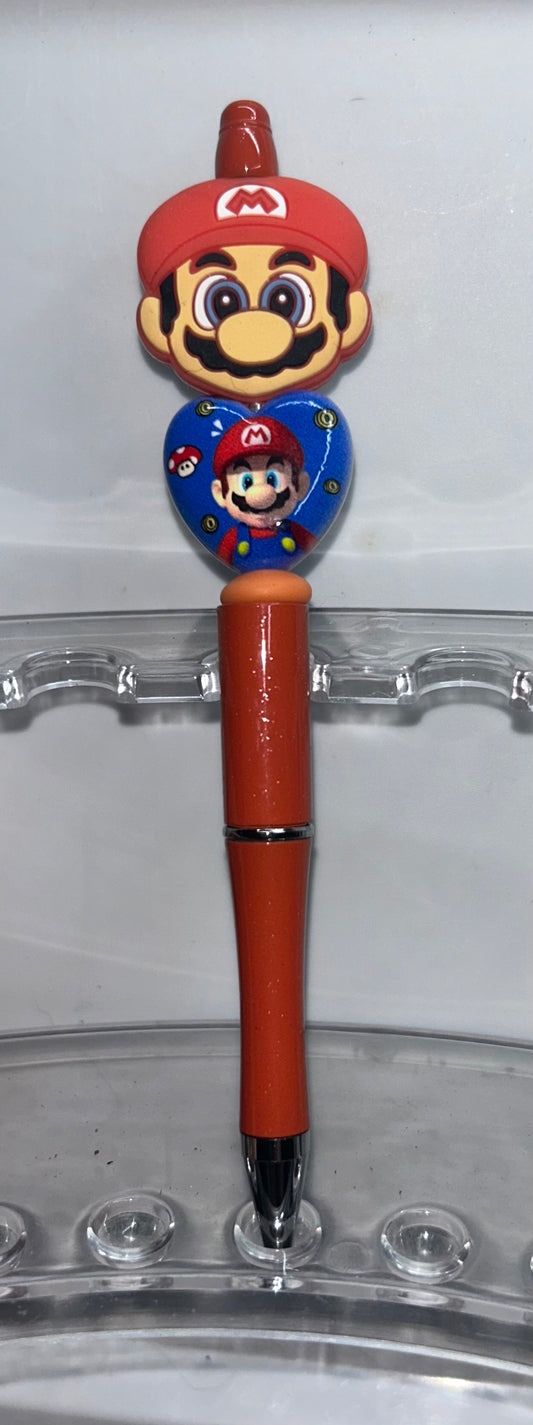 Mario Head Orange Pen