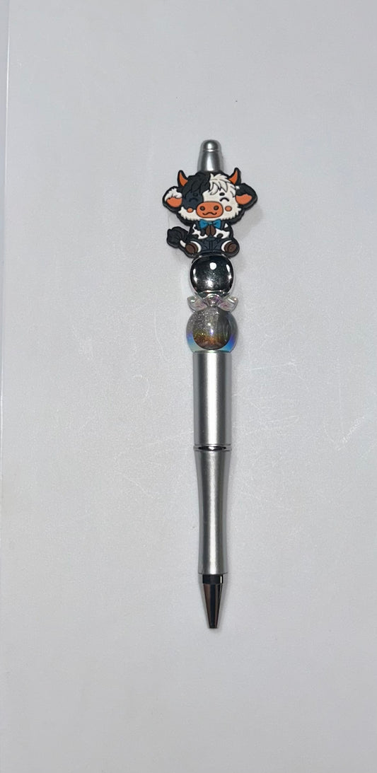 Highland Cow Silver Pen