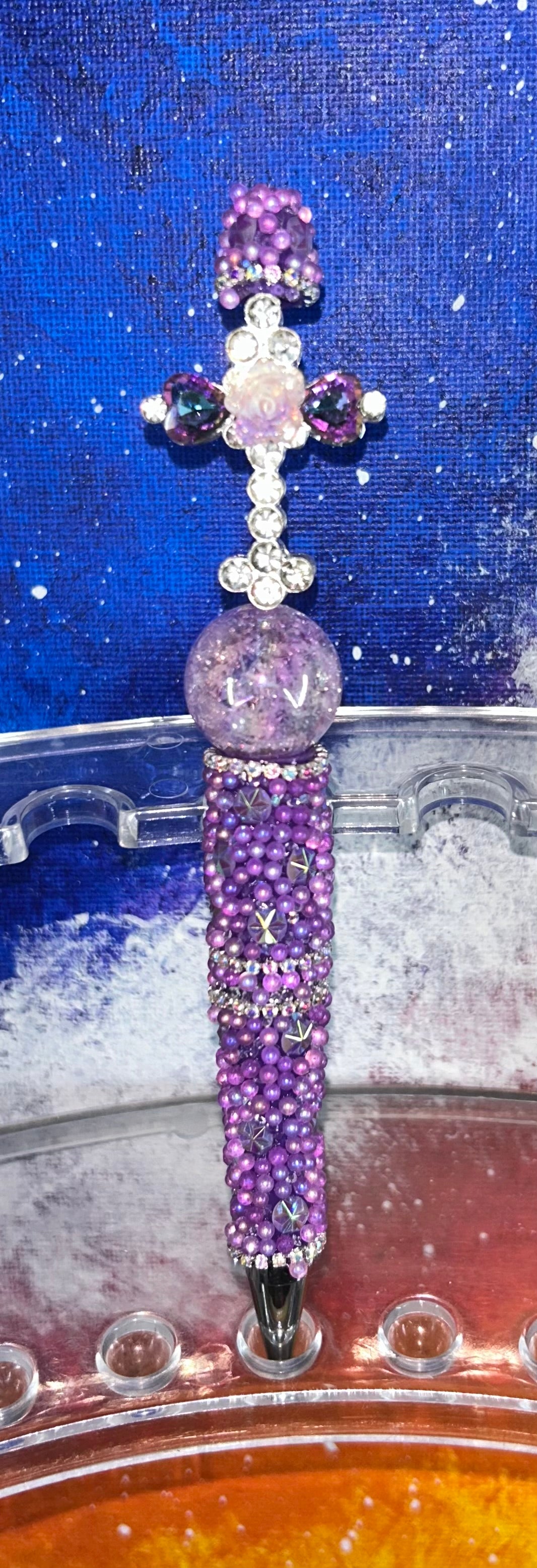 Purple Crystal Cross Purple Specialty Pen