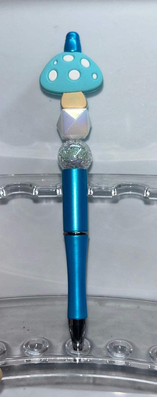 Blue Mushroom Blue Pen