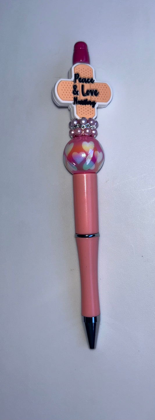 Peace & Love Nursing Pink Pen