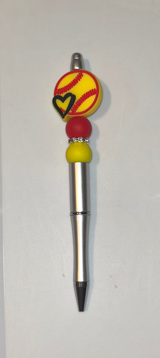Softball Silver Pen
