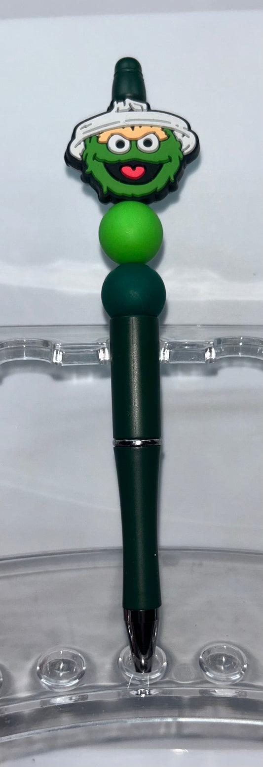 Oscar The Grouch Head Green Pen