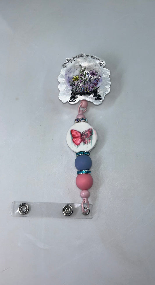 Only Positive Energy Butterfly Badge Reel