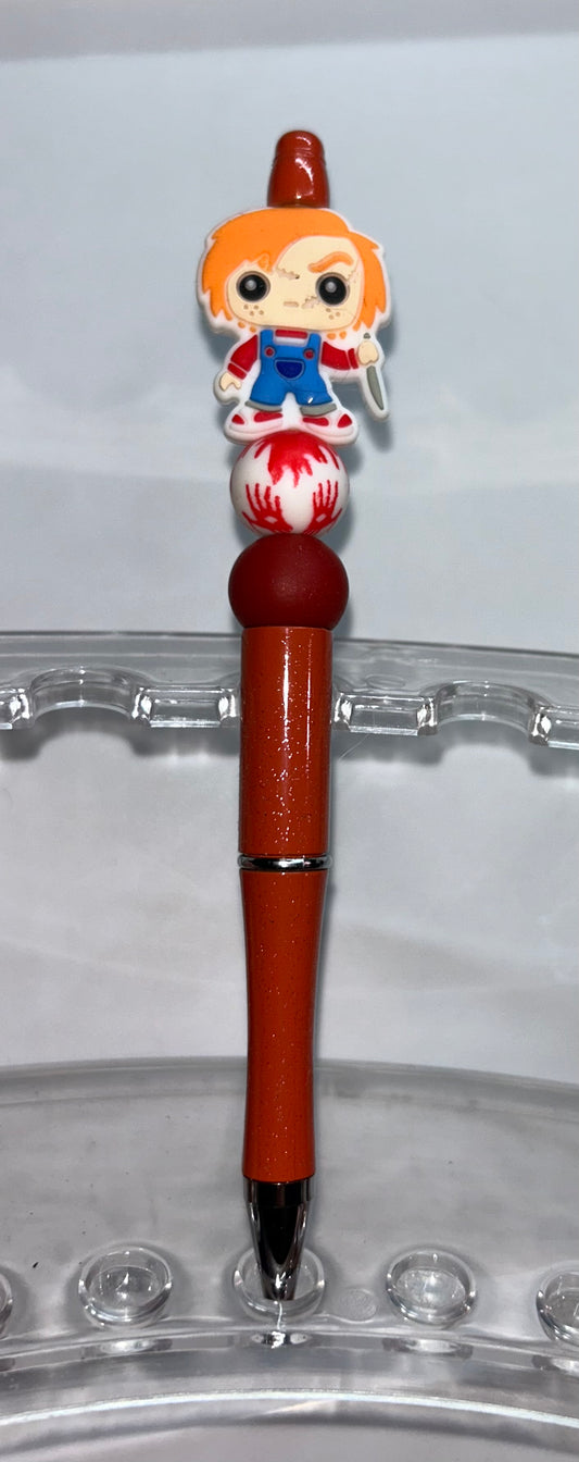 Chucky Red Glitter Pen