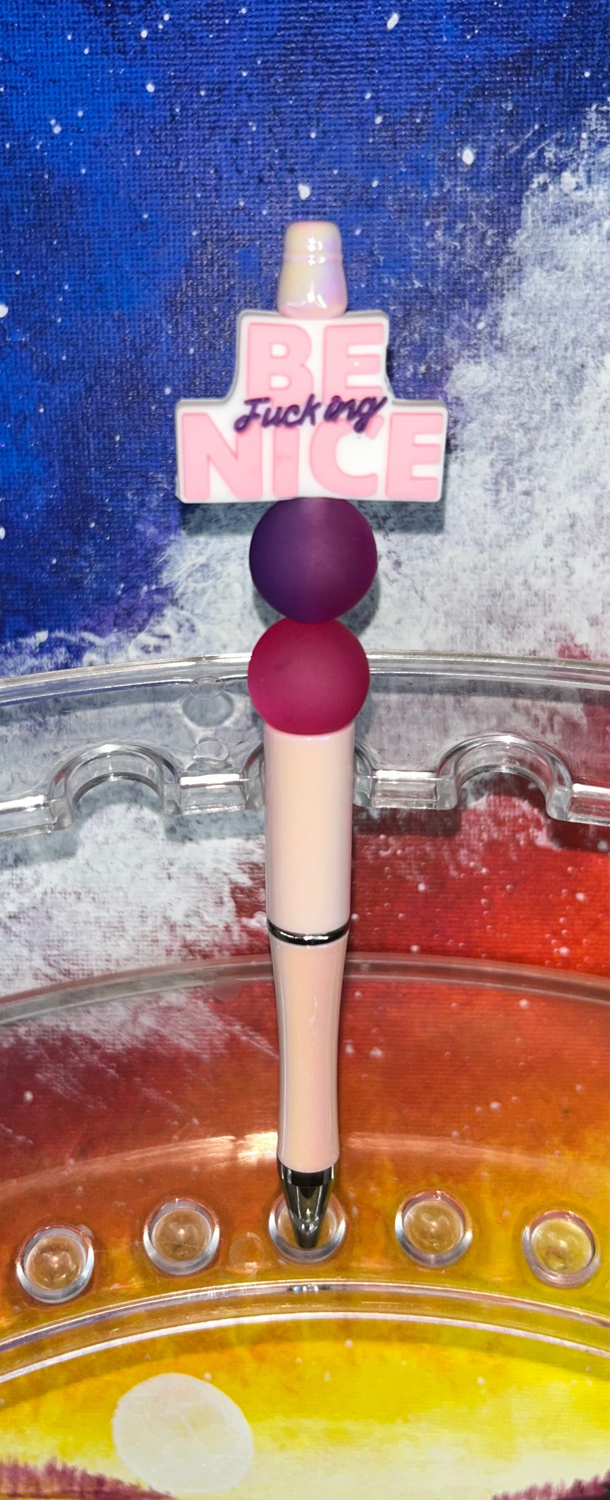 Be F!@#ing Nice Light Pink Pen