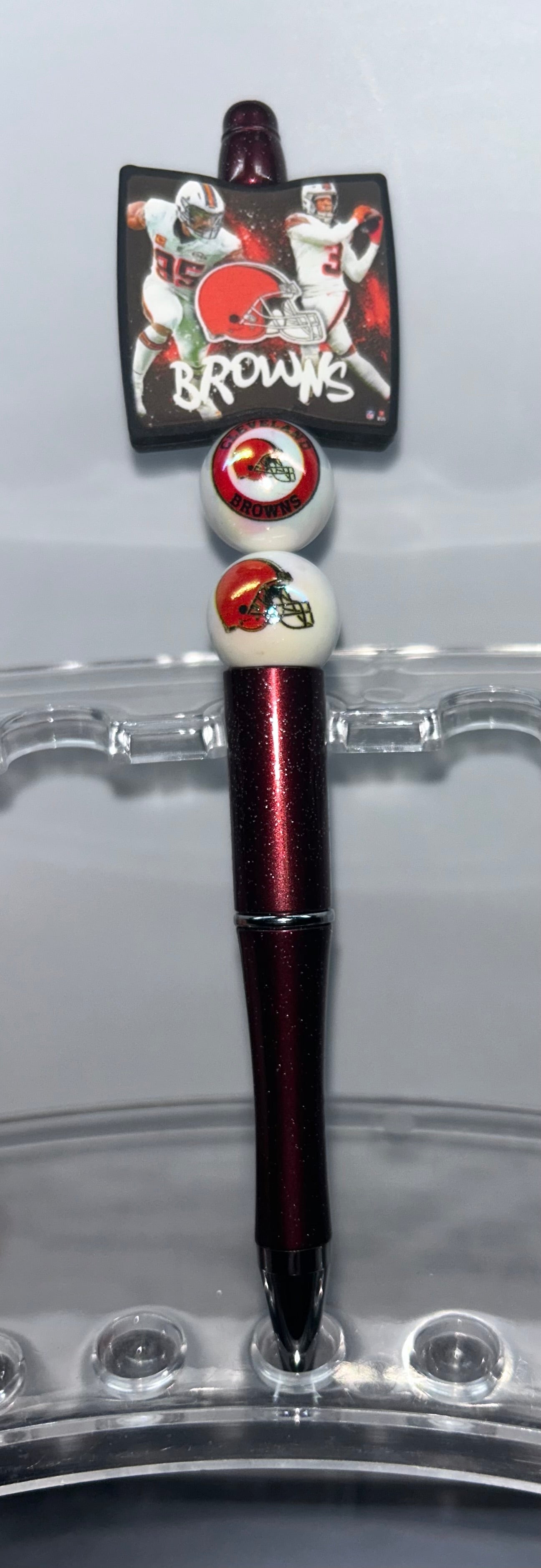 Browns Square Burgandy Pen