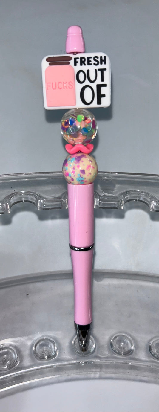 Fresh Out Of F!@#s Pink Pen